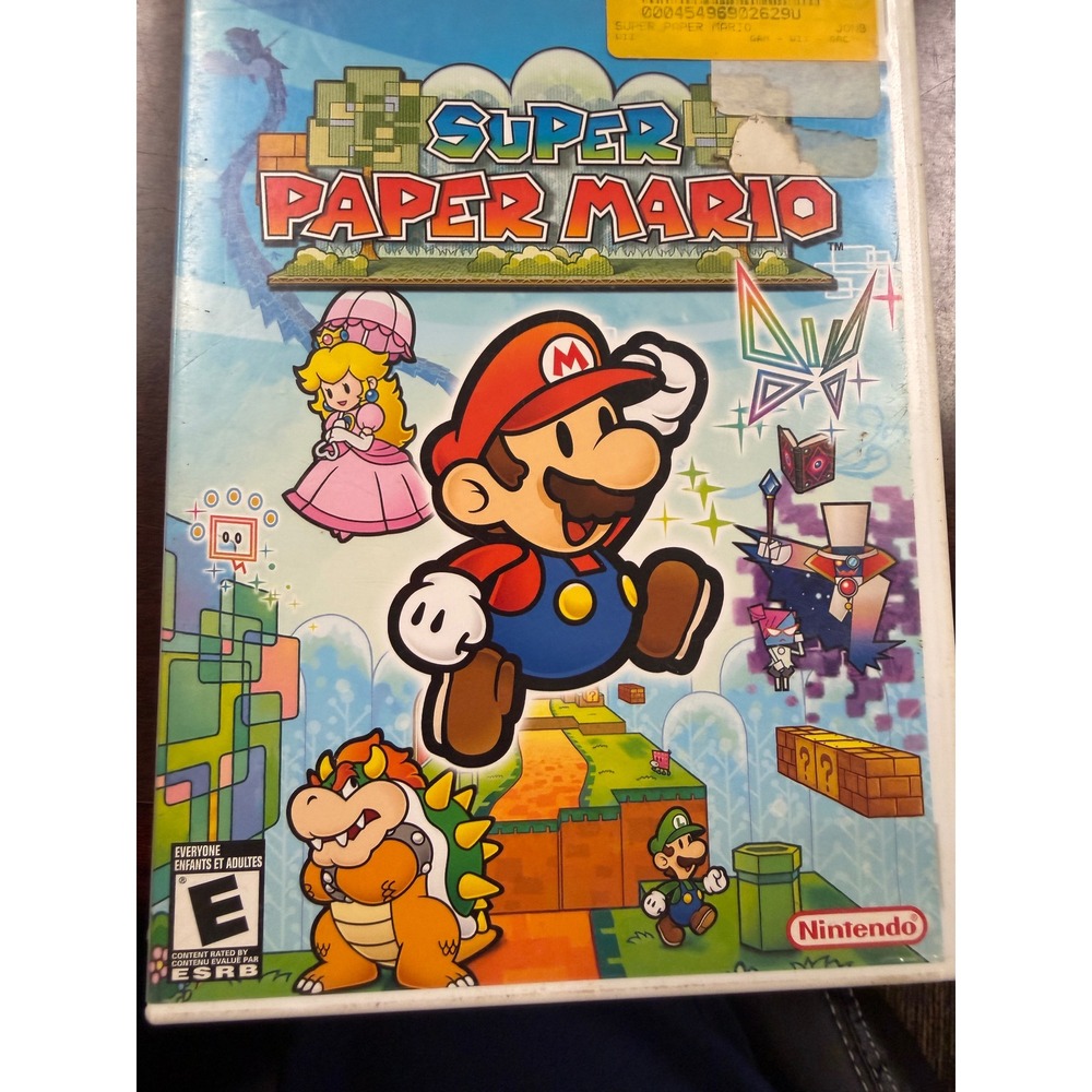 Super Paper Mario Nintendo Wii Video Game RPG Platformer RVL P R8PE USZ untested